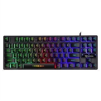 GK-10 USB Wired Keyboard Gaming Keyboard 87 Keys Colorful Backlight Keyboard Ergonomic Gaming Keyboard
