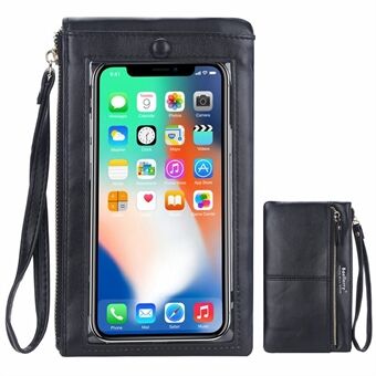 BAELLERRY N8562 naisten kosketusnäyttö ranneke käsilaukku PU nahkainen matkapuhelin lompakko kukkaro kytkin laukku