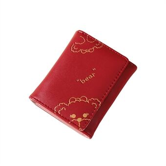 TEAYY AZ-101 naisten lompakko söpö kuviollinen kolminkertainen PU-nahkainen korttipidike pussi Käteinen kolikon säilytyslaukku