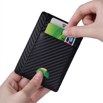 Hiilikuiturakenne Antimagneettinen RFID aito nahkainen lompakkokorttikotelo
