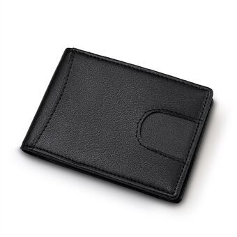 Muodikas miesten lompakko aitoa nahkaa oleva lompakko Raha Kolikkokorttikotelo Laukku Kukkaro - Musta