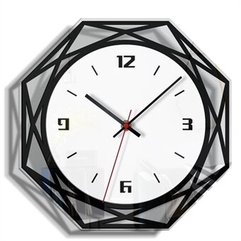 Rhombus -akryyliseinäkello Hiljainen, tikittävä paristokäyttöinen kello
