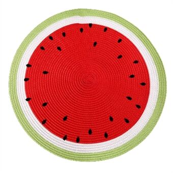 38 cm:n pyöreä käsinkudottu hedelmämuotoinen lasinalusepöytäkuppikuppipidike