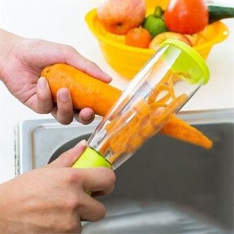 Manuaalinen Ruostumattomasta Teräksestä Valmistettu Perunan/vihanneksen/hedelmän kuorinta - Säiliöllä