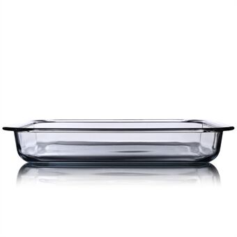 1 l kirkas lasinen uunivuoka lasipannulle pitkulaisen vuokavuoan paistamiseen Suorakulmainen uunipannu, lasinen leivinastia (BPA-vapaa, ei FDA-sertifikaattia)