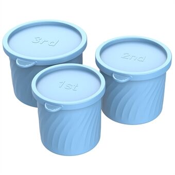 3 kpl / Setti elintarvikelaatuista silikonista valmistettua sylinterin muotoista jääpalamuottia, jossa kansi, 24 / 30 / 40oz Stanley-kupeille (BPA-vapaa, ei FDA).