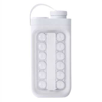 2 in 1 Kannettava 17 lokeroa jääpallojen valmistaja pullo pyöreä jäämuotti vesikannu (BPA-vapaa, ei FDA-sertifikaattia)