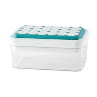 Yksikerroksinen keittiön jääkuutioastia kantta painamalla valmistettu jääkuutioteline (BPA-vapaa, ei FDA-sertifioitu)