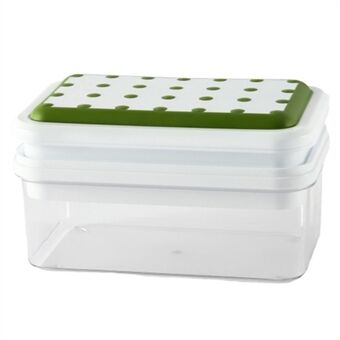 Kaksikerroksinen Jääpalamuottilaatikko Keittiöpuristin Jääpalatelineellä (BPA-vapaa, ei FDA-sertifikaattia)