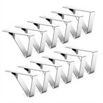 Ruostumattomasta teräksestä valmistetut pöytäliinapidikkeet - Kolmiomaiset pihdit puutarhapöytäliinoille - 12 kpl.