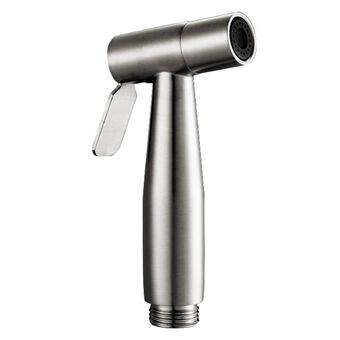 Harjattua ruostumatonta terästä oleva ruisku - kylpyhuoneeseen, wc:hen, bideeeseen, kylpyammeeseen, kasveihin, lattiaan - käsisuihku