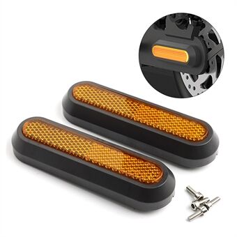 1 Pair for Xiaomi M365/Pro/1S/Pro2 Electric Scooter Rear Wheel Reflective Protective Cover Left+Right Side Decorative Shell