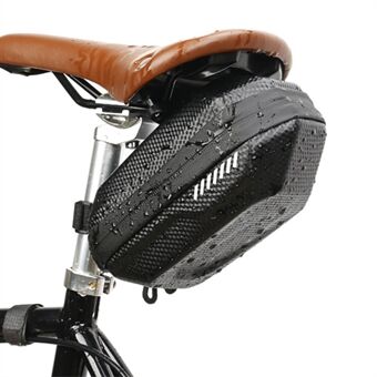 Polkupyörä laukku Carbon Skin Vedenpitävä maastopyöräilyn Stor kapasiteetti Kovakuori saddlebag
