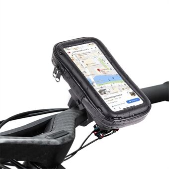 4,8 tuuman pyöräilypyörän ohjaustanko vedenpitävä EVA-kosketusnäyttö puhelinlaukku polkupyörän matkapuhelinteline (koko: M)