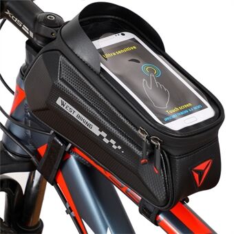 WEST Outdoor YP0707261 ulkopyöräilyyn vesitiivis polkupyörän etupussi 7,0 tuuman kosketusnäyttöpuhelimelle