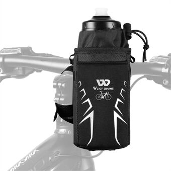 WEST BIKING YP0707278 Kannettava polkupyörän ohjaustanko edessä vesipullopussi, eristetty lämpökiristysnauha vedenkeittimen pidike Heijastava lämmitinpussi