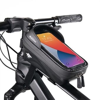 WOLFILIST S003 polkupyörän yläputkipussi vedenpitävä pyörän etupalkki kosketusnäyttö puhelintasku Pyöräilyn säilytyspussi
