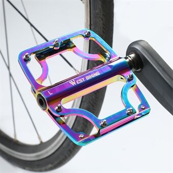 WEST BIKING YP0802081 värikkäät liukumattomat polkupyörän polkimet 3 laakerit Ultrakevyt MTB maantiepyörän osa