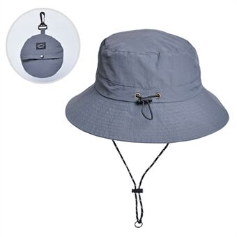 XBG-9225 Summer Nylon Bucket Hat Outdoor UV-suoja Vedenpitävä kokoontaitettava aurinkosuoja, yksivärinen