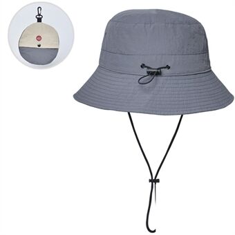 XBG-9225 Nylon Bucket Hat Outdoor UV-suoja Taitettava vedenpitävä kesäaurinkolaki, värillinen liitosvuori
