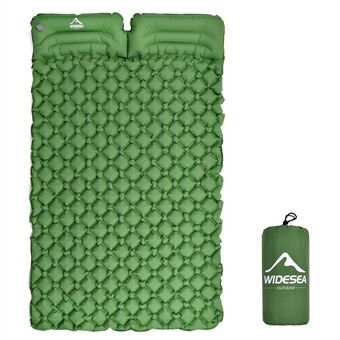 WIDESEA WSCM-005 Double Person Inflatable Camping Mattress Folding Camping Air Bed Picnic Pillow Blanket with Storage Bag