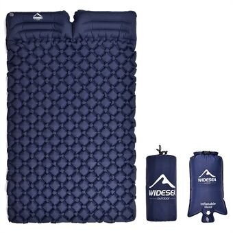 WIDESEA WSCM-005 Outdoor Camping Double Person Inflatable Mattress Folding Air Bed Picnic Pillow Blanket with Air Bag
