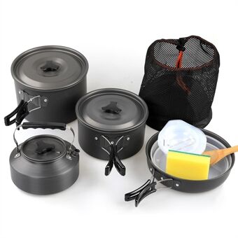 AOTU Kannettava Paistinpannu Camping Pot Keittoastiasetti 4-5 hengelle (ei FDA:ta, BPA-vapaa)