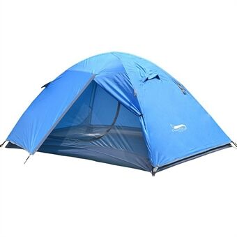 DESERT&FOX Outdoor Two Person Double Layer Tent Waterproof Camping Hiking One Door Tent (Fiberglass Pole)