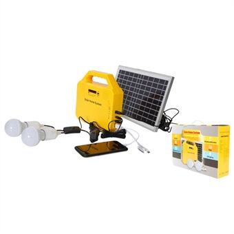 RZH-ST06 10 W Solar kotijärjestelmän kannettava kotitalouksien aurinkosähkögeneraattori lampuilla / Solar Outdoor , maatalouden kastelulle