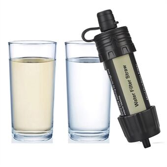 Outdoor BPA-vapaa ulkovesisuodatin - Vedensuodatusjärjestelmä - Vedenpuhdistin - FDA-sertifioitu - Musta