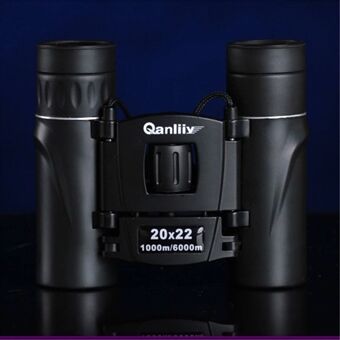 QANLIIY 20X22 Mini HD Kiikarit Kannettava BAK-4 Prism Teleskooppi Tarkkailutähtäin - Musta
