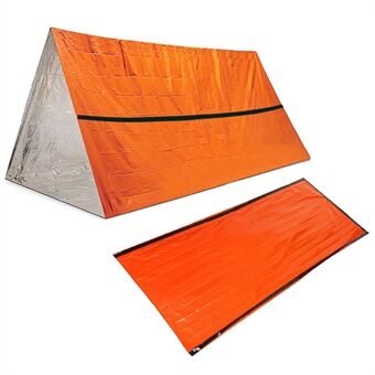 Emergency Survival Life Poncho Vedenpitävä Camping Gear Outdoor Peitto Uudelleenkäytettävä Thermal Poncho Sadetakki Makuupussilla