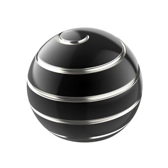Hopeanauhainen pyörivä pallo alumiiniseoksesta pöytäkoneen dekompressio pallomainen gyro-fidget-lelu, halkaisija: 45 mm
