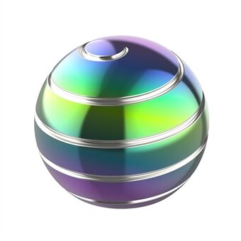 Hopeanvärinen pyörivä pallo, joka vähentää stressiä työpöydälle pallomainen gyro-fidget-lelu, halkaisija: 45 mm - monivärinen