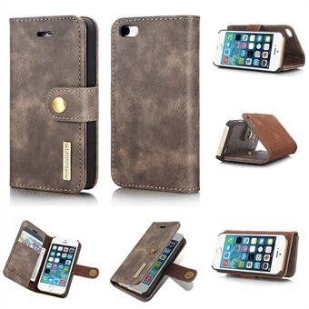 DG.MING 2 in 1 haljattu nahkainen lompakkosuoja + irrotettava PC-matkapuhelinkotelo iPhone 5 / iPhone 5S / iPhone SE 2013