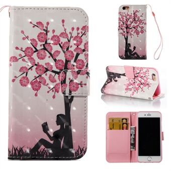 3D Vivid Pattern Wallet Stand iPhone 6s 6:lle 4,7 tuumaa