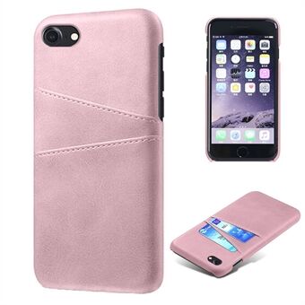 KSQ for iPhone 8/7/SE (2020)/SE (2022) 4.7 inch PU Leather Coated PC Case with Dual Card Slots