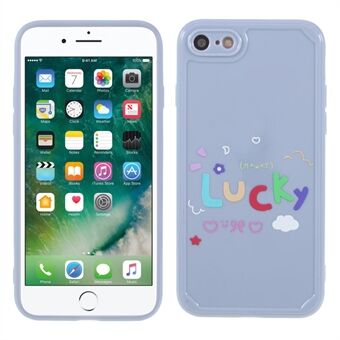Creative Lucky Pattern Printing Design Iskunkestävä Pudotusta estävä pehmeä TPU-suojus iPhone 7 / iPhone 8 / iPhone SE 2020/2022