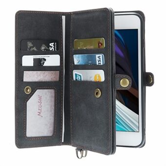 Stand 021 -sarjan irrotettava lompakko magneettiabsorptio PU-nahkainen puhelintelineen kotelo iPhone 6:lle 4,7 tuumaa / 7 4,7 tuumaa / 8 4,7 tuumaa / SE (2. sukupolvi)