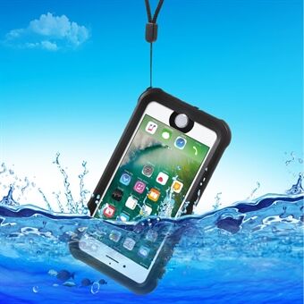 REDPEPPER PC + TPU vedenpitävä kotelo iPhone 7 / iPhone 8 / iPhone SE 2020/2022 IP68 vedenalainen tiivis pölytiivis kansi - musta