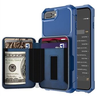 Vetoketjullinen lompakko, nahkainen puhelinkotelo iPhone 8 Plus/ 7 Plus -puhelimelle