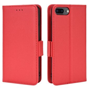 Litchi Texture PU-nahka + TPU-kuori iPhone 6 Plus/ 6s Plus/ 7 Plus/ 8 Plus 5,5 tuumalle, Lompakkoteline Stand Flip Phone Cover
