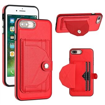 YB Leather Coating Series-4 iPhone 6 Plus / 6s Plus / 7 Plus / 8 Plus puhelimen suojus Kickstand Card Slots Nahkapäällysteinen TPU-kotelo