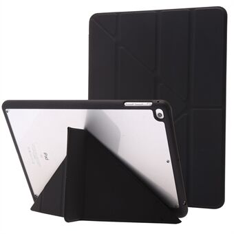 Origami Stand akryyli + PU-nahkainen tabletin kannen suoja, jossa automaattinen herätys / nukkuminen iPadille 9,7 tuumaa (2018) / (2017) / iPad Air 2 / iPad Air (2013)