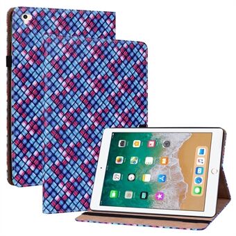 PU-nahka + TPU Double Protection Woven Texture -pudotuksenkestävä tabletin suojakotelo Apple iPad 9,7 tuumalle (2017) / (2018)