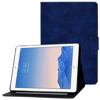 IPad Air (2013) / Air 2 / iPad 9,7 tuuman (2017) / (2018) Iskunkestävä kotelo Calf Textured Nahka Tablet Folio Flip Cover Hyvin suojaava Stand korttipidikkeellä