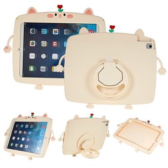 IPad Air (2013) / Air 2 / iPad 9,7 tuuman (2017) / (2018) / Pro 9,7 tuuman (2016) silikoninen tablettikotelo Kickstand Cat Style tabletin suojus
