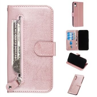 Vetoketjullinen tasku Fashion lompakko Stand flip nahkainen puhelinkuori iPhone XR 6,1 tuumalle