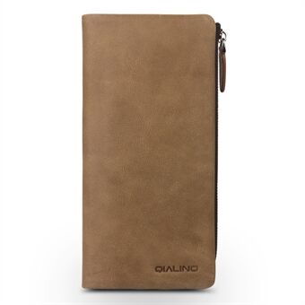 QIALINO aitoa nahkaa sisältävä pussikytkinlaukku iPhone XS Max / 8 Plus / 7 Plus/ 7 Samsung Note7: lle jne.