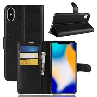 Litchi Texture Wallet Stand Leather Protective Phone Case for iPhone XS Max 6.5 inch